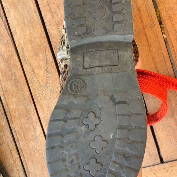 Velvet Leopard print combat boots - 13 - Picture 6 of 6